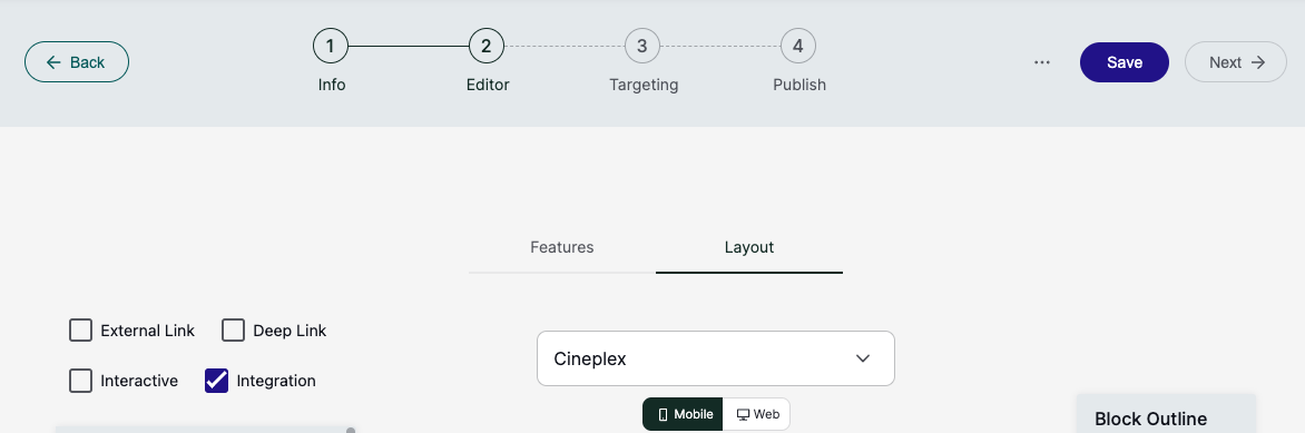 Cineplex integration editor step.png